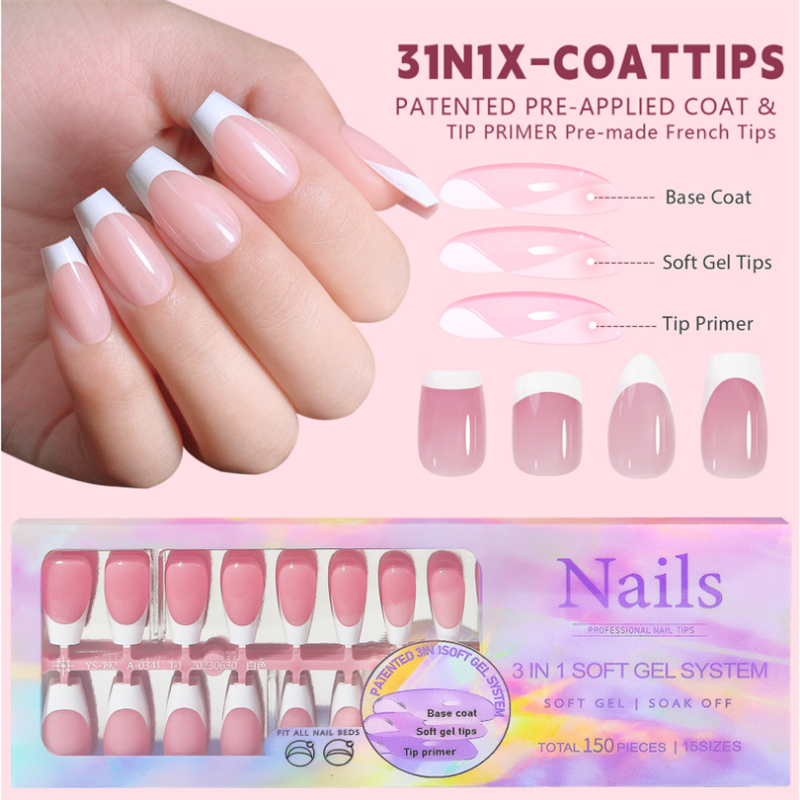 3 In 1 Soft Gel Coat Tips
